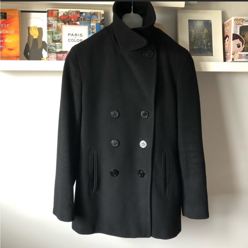 CALVIN KLEIN wool/cashmere pea coat
